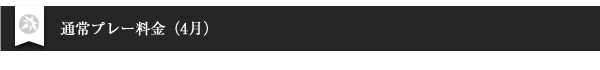 通常プレー料金